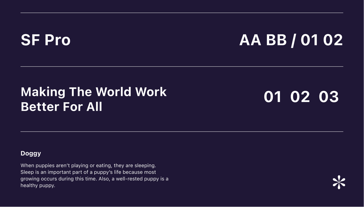 Font family used for the doggy app